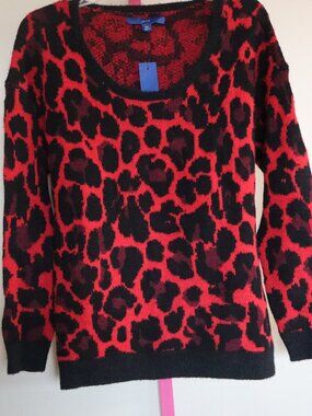 Apt 9 Women's Sweater - Pink & Black Leopard print - NWTs Medium Petite